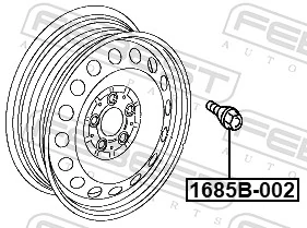 1685B002 Febest Болти до колеса