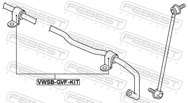 VWSBGVFKIT Febest Ремкомплект переднього стабілізатора