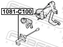1081C100 Febest Циліндр зчеплення, головний