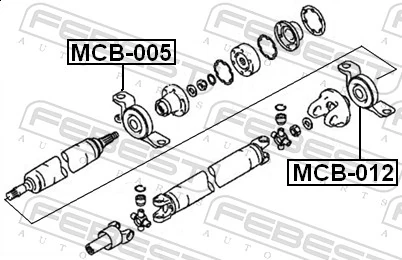 MCB012 Febest Підвісний підшипник карданного валу