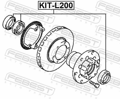 KITL200 Febest Підшипник маточини передньої