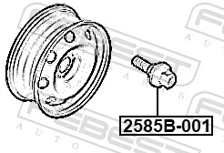 2585B001 Febest Болти до колеса