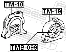 TMB099 Febest Подушка передньої опори двигуна