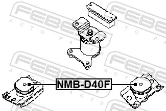 NMBD40F Febest Подушка передньої опори двигуна
