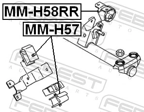 MMH57 Febest Подушка (опора) двигуна, ліва/права