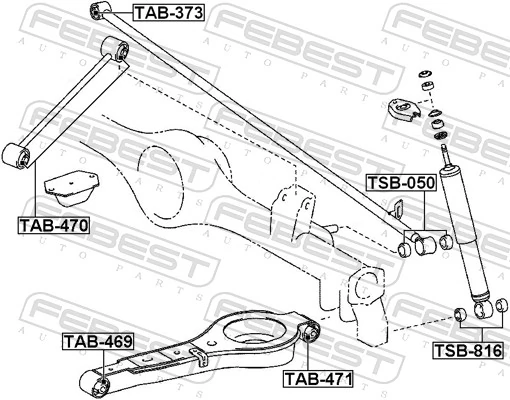 TAB470 Febest Сайлентблок верхнього важеля