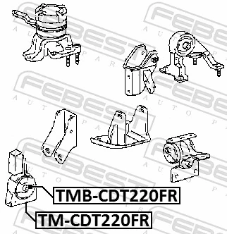 TMBCDT220FR Febest Подушка передньої опори двигуна