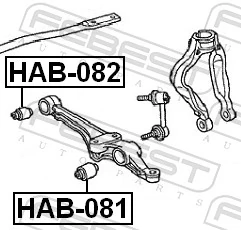 HOBS070 Polcar Сайлентблок переднього нижнього важеля