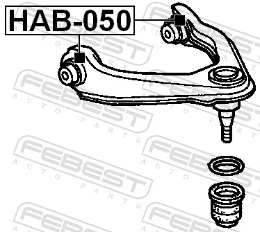 HAB050 Febest Сайлентблок переднього верхнього важеля