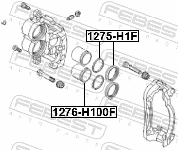 1275H1F Febest Ремкомплект гальмівної системи