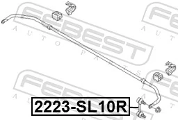 2223SL10R Febest Тяжка стабілізатора, заднього
