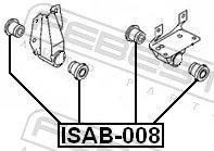 ISAB008 Febest Сайлентблок ресори передньої