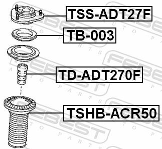 TSHBACR50 Febest Пильник стійки передньої