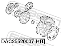 DAC25520037KIT Febest Підшипник ступиці задньої