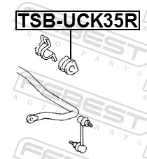 TSBUCK35R Febest Прокладка стабільзатора заднього