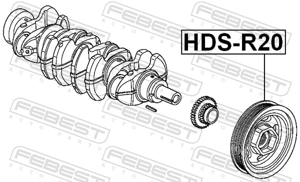 HDSR20 Febest Демпфер колінвалу