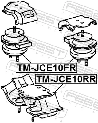 TMJCE10RR Febest Задня подушка двигуна