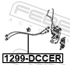 1299DCCER Febest Трос відкривання дверей передніх лівих