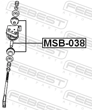 MSB038 Febest Сайлентблок розтяжки переднього нижнього важеля
