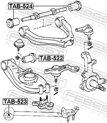 TAB524 Febest Сайлентблок переднього нижнього важеля