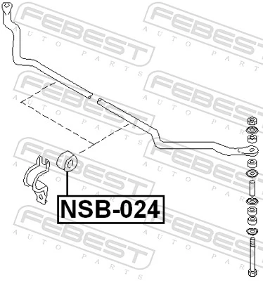 NSB024 Febest Втулка стабілізатора переднього