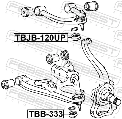 TBB333 Febest Пильник опори кульової нижній