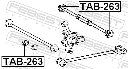 TAB263 Febest Сайлентблок переднього нижнього важеля