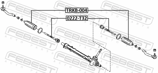 0222T32 Febest Тяги кермові