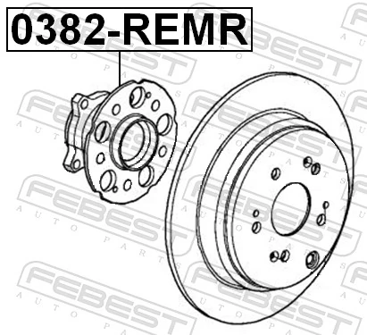 0382REMR Febest Маточина задня