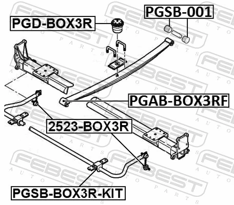 PGDBOX3R Febest Відбійник задньої ресори