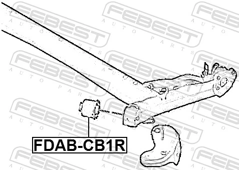 FDABCB1R Febest Сайлентблок балки моста