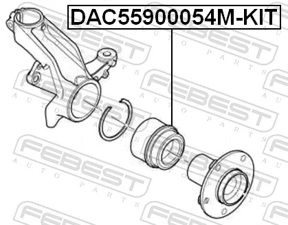 DAC55900054MKIT Febest Підшипник маточини передньої