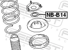 NBB14 Febest Підшипник опори амортизатора