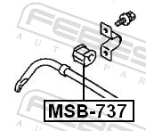 MSB737 Febest Прокладка стабільзатора заднього