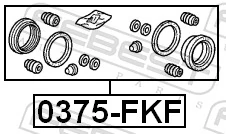 0375FKF Febest Ремкомплект гальмівної системи