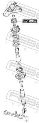 VWD003 Febest Кріплення переднього амортизатора