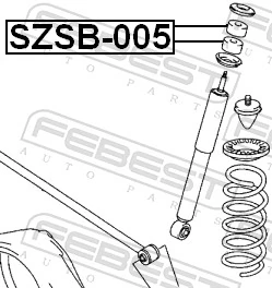 SZSB005 Febest Втулка амортизатора заднього