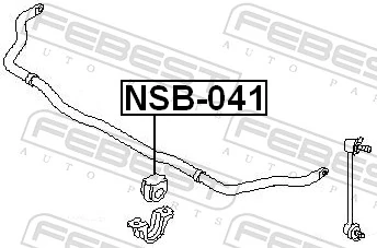 NSB041 Febest Втулка стабілізатора переднього