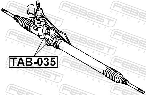 TAB035 Febest Сайлентблок кріплення рульової рейки