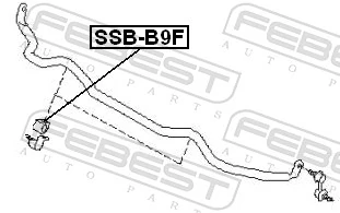 SSBB9F Febest Втулка стабілізатора переднього