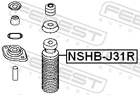 NSHBJ31R Febest Пильник стійки задньої