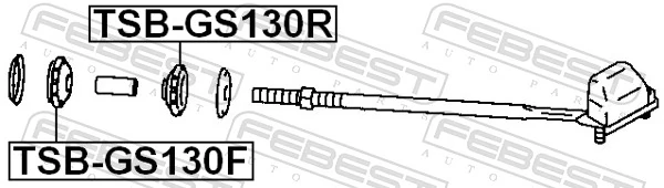 TSBGS130F Febest Сайлентблок переднього нижнього важеля