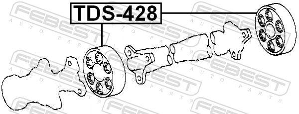 TDS428 Febest Муфта кардана еластична