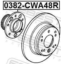 0382CWA48R Febest Маточина задня