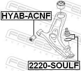 2220SOULF Febest Кульові на авто