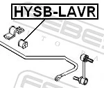 HYSBLAVR Febest Прокладка стабільзатора заднього