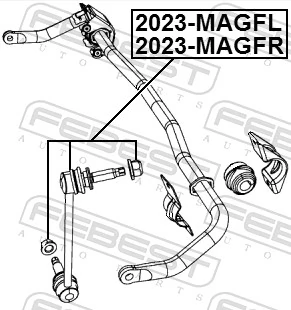 2023MAGFR Febest Солдатик стабілізатора, переднього, правий