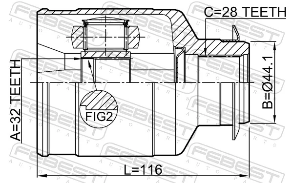 ШРКШ внутрішній, передній, правий Hyundai Tucson III позашляховик (TL) (2015 - 2023) ціна, від 37.20 USD