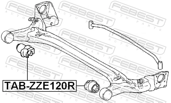 TABZZE120R Febest Сайлентблок балки моста
