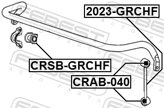 CRAB040 Febest Втулка стійки переднього стабілізатора